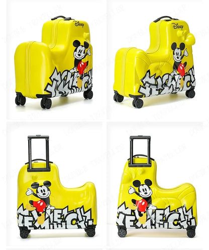 Disney Kinderkoffer – Mickey & Minnie Reisetasche mit Rollen und Zahlenschloss