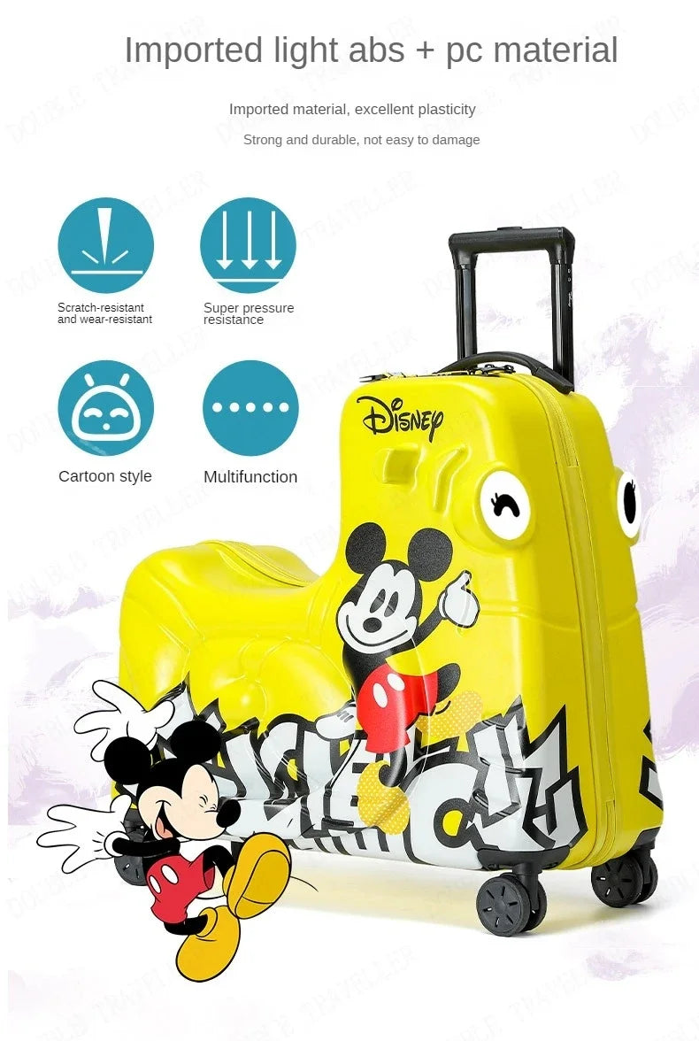Disney Kinderkoffer – Mickey & Minnie Reisetasche mit Rollen und Zahlenschloss