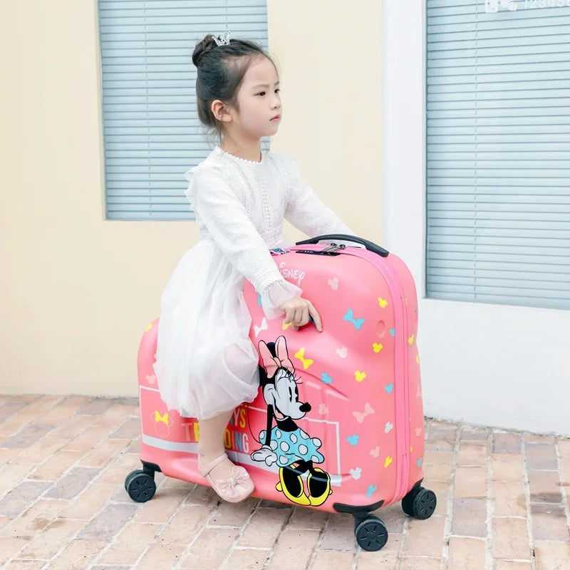 Disney Kinderkoffer – Mickey & Minnie Reisetasche mit Rollen und Zahlenschloss