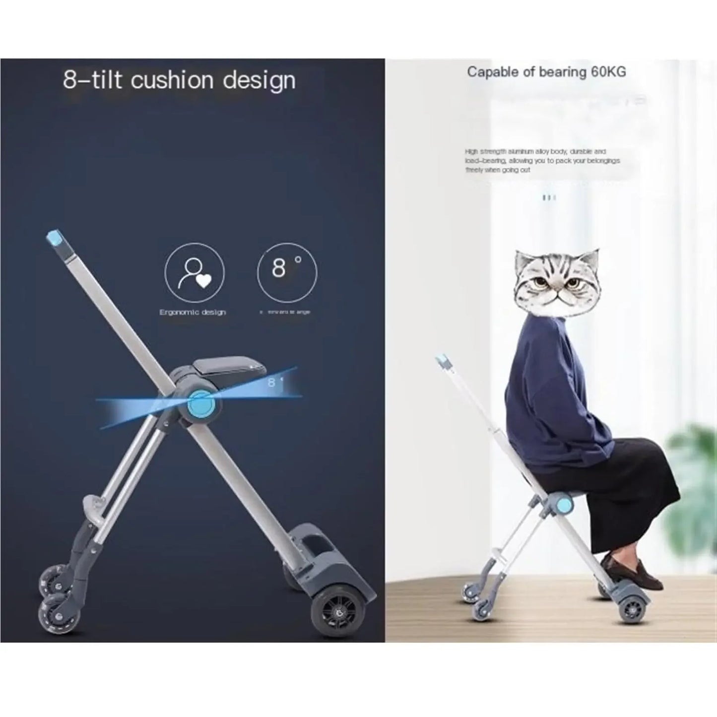 Kinderkoffer mit Sitzfunktion – 20″ Hartschalen-Trolley mit 360°-Spinner-Rollen