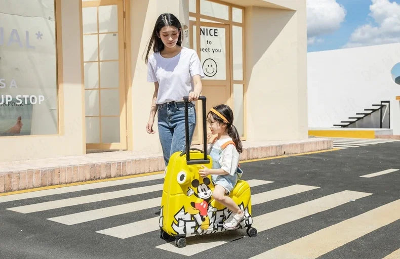 Disney Kinderkoffer – Mickey & Minnie Reisetasche mit Rollen und Zahlenschloss
