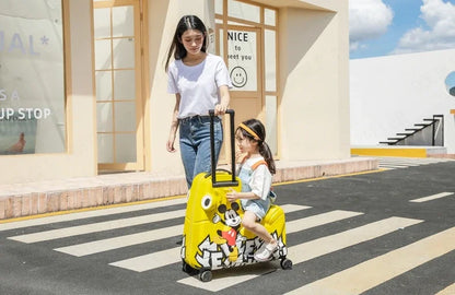 Disney Kinderkoffer – Mickey & Minnie Reisetasche mit Rollen und Zahlenschloss