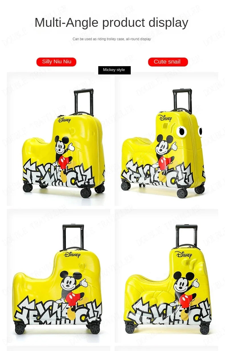 Disney Kinderkoffer – Mickey & Minnie Reisetasche mit Rollen und Zahlenschloss