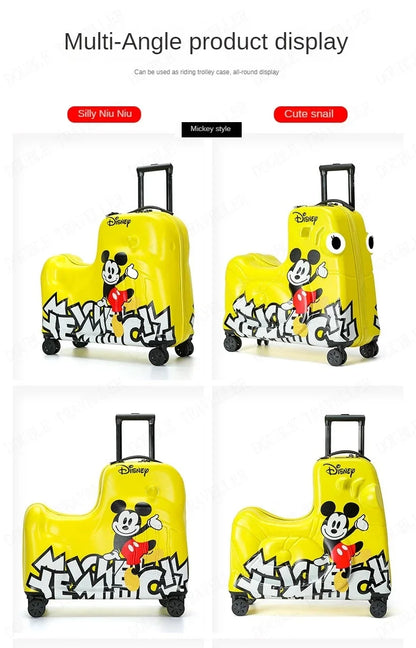 Disney Kinderkoffer – Mickey & Minnie Reisetasche mit Rollen und Zahlenschloss