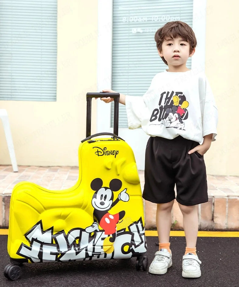 Disney Kinderkoffer – Mickey & Minnie Reisetasche mit Rollen und Zahlenschloss