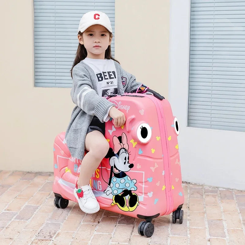 Disney Kinderkoffer – Mickey & Minnie Reisetasche mit Rollen und Zahlenschloss