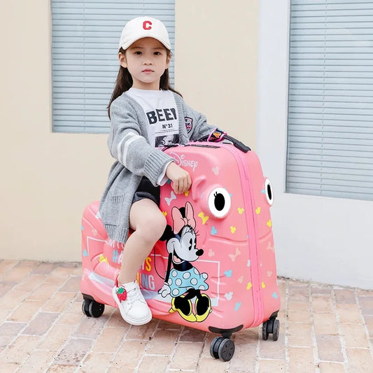 Disney Kinderkoffer – Mickey & Minnie Reisetasche mit Rollen und Zahlenschloss
