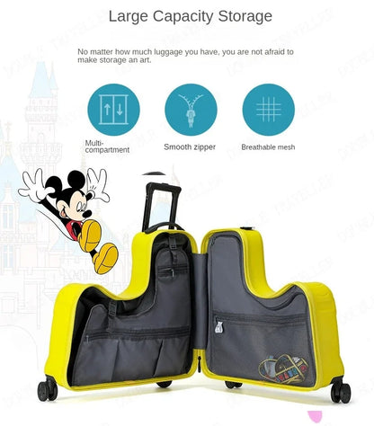 Disney Kinderkoffer – Mickey & Minnie Reisetasche mit Rollen und Zahlenschloss
