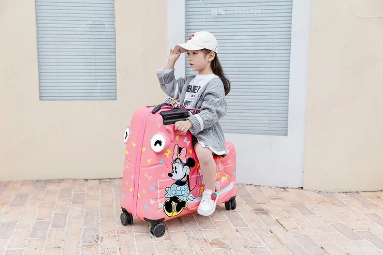 Disney Kinderkoffer – Mickey & Minnie Reisetasche mit Rollen und Zahlenschloss