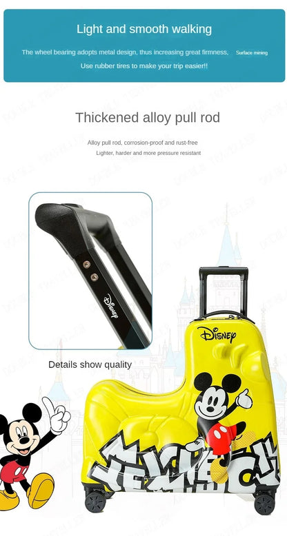 Disney Kinderkoffer – Mickey & Minnie Reisetasche mit Rollen und Zahlenschloss