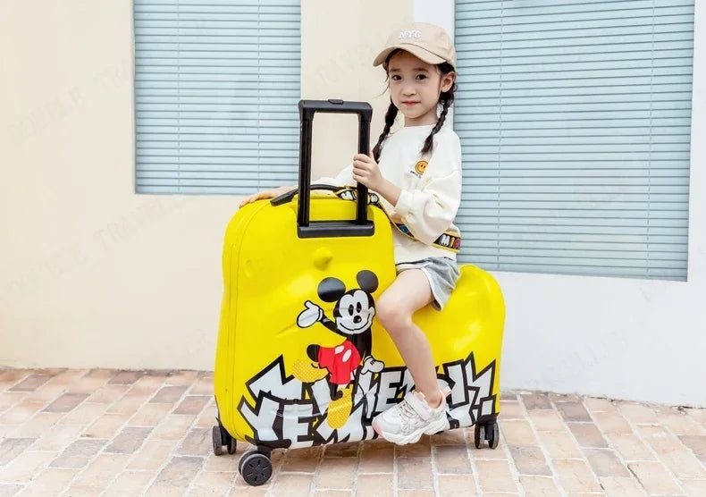 Disney Kinderkoffer – Mickey & Minnie Reisetasche mit Rollen und Zahlenschloss