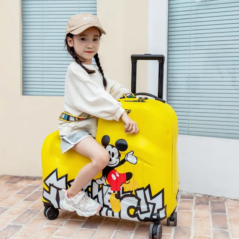 Disney Kinderkoffer – Mickey & Minnie Reisetasche mit Rollen und Zahlenschloss