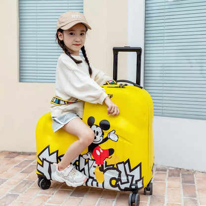 Disney Kinderkoffer – Mickey & Minnie Reisetasche mit Rollen und Zahlenschloss