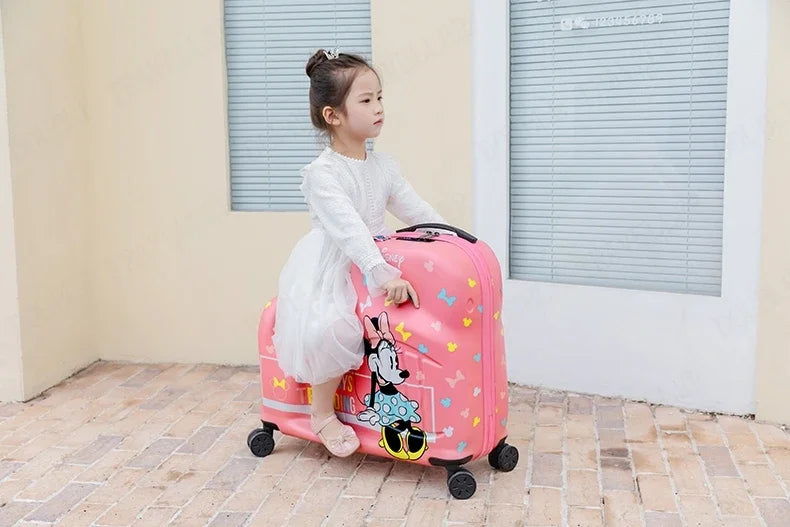 Disney Kinderkoffer – Mickey & Minnie Reisetasche mit Rollen und Zahlenschloss