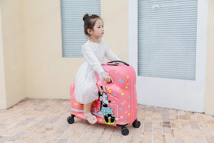 Disney Kinderkoffer – Mickey & Minnie Reisetasche mit Rollen und Zahlenschloss