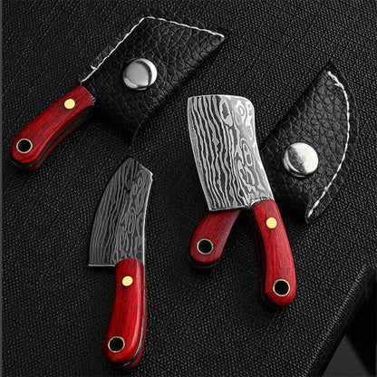 DAGGERA | Verschiedene Mini Messer für Schlüsselanhänger mit klassischem Holzgriff