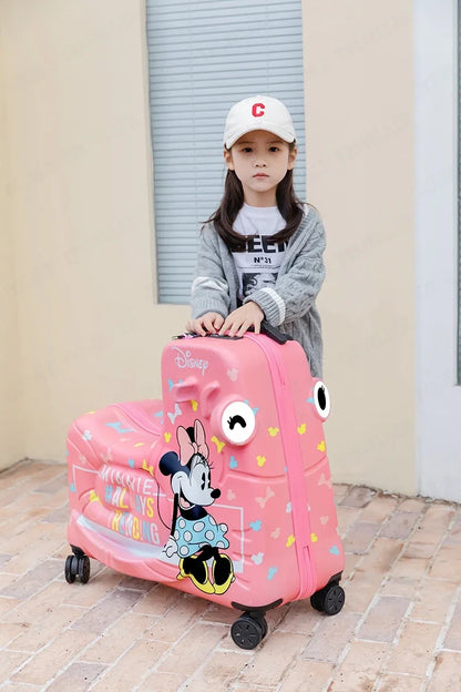 Disney Kinderkoffer – Mickey & Minnie Reisetasche mit Rollen und Zahlenschloss