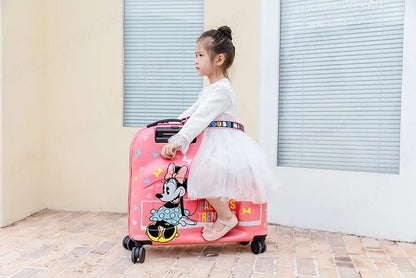 Disney Kinderkoffer – Mickey & Minnie Reisetasche mit Rollen und Zahlenschloss