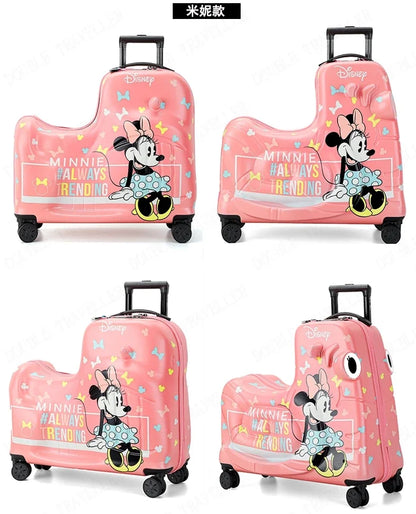 Disney Kinderkoffer – Mickey & Minnie Reisetasche mit Rollen und Zahlenschloss