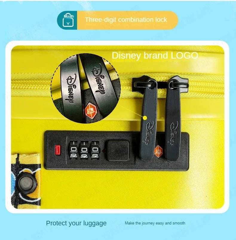 Disney Kinderkoffer – Mickey & Minnie Reisetasche mit Rollen und Zahlenschloss