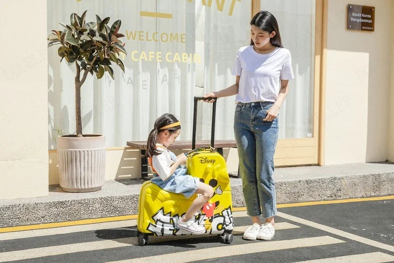Disney Kinderkoffer – Mickey & Minnie Reisetasche mit Rollen und Zahlenschloss