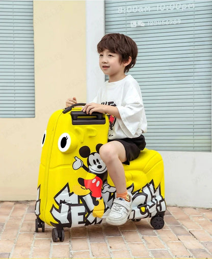 Disney Kinderkoffer – Mickey & Minnie Reisetasche mit Rollen und Zahlenschloss
