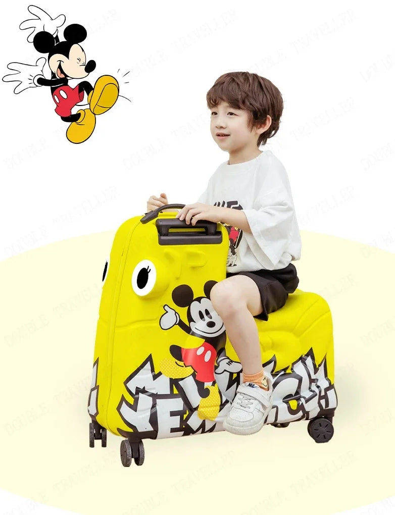 Disney Kinderkoffer – Mickey & Minnie Reisetasche mit Rollen und Zahlenschloss